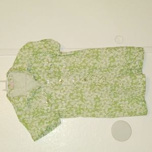 Floral Green Romper, Medium